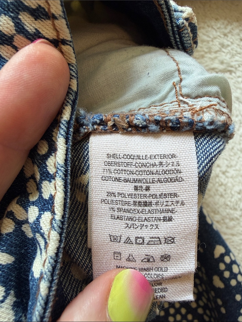 Free People Discharge Bali flare jeans “Malaya” print Size 30 - Picture 11 of 11